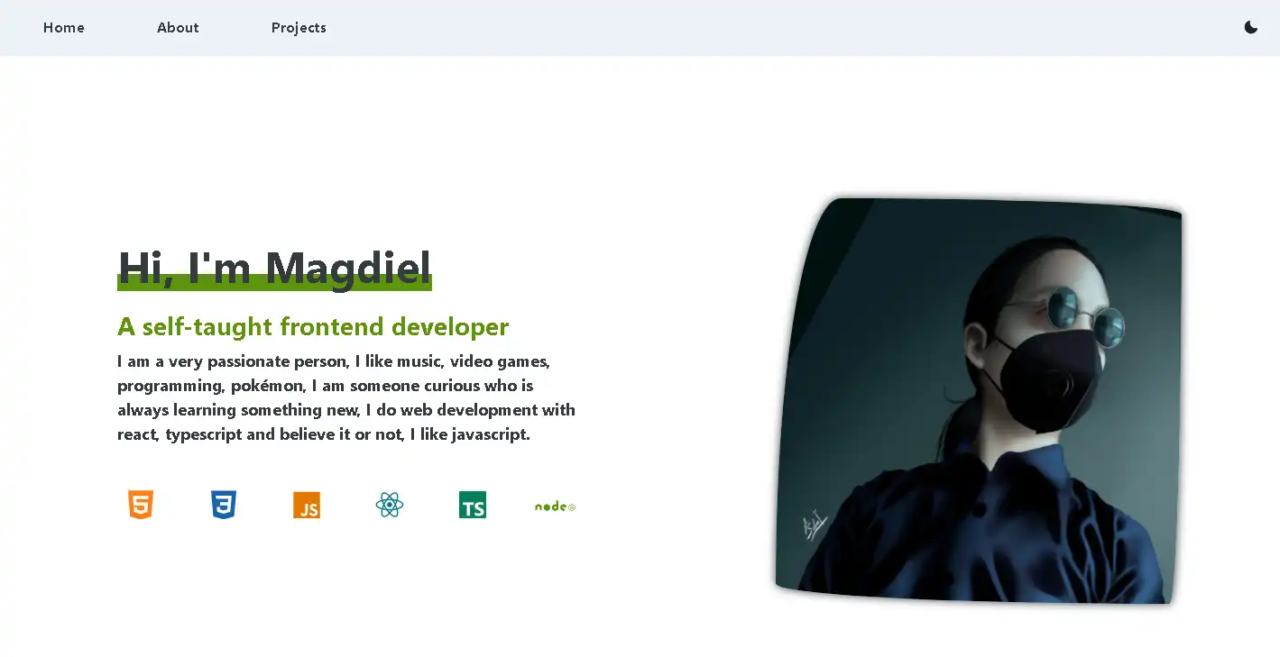 Screen of Portfolio